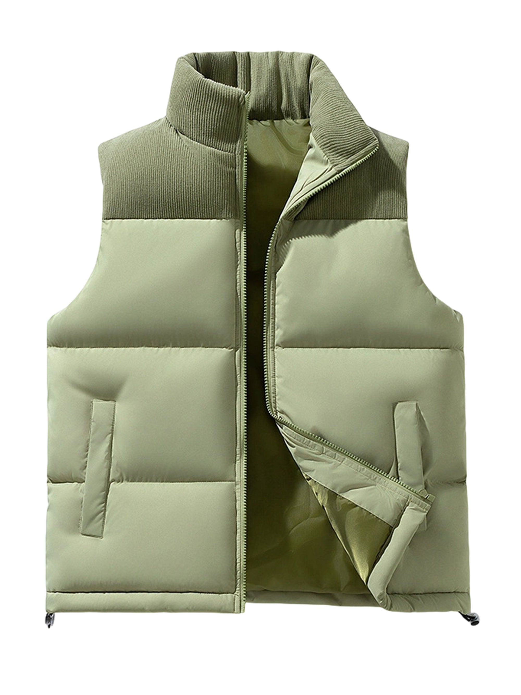 SHOWITTY Women’s Thickened Stand Collar Vest - C Warm Cotton-Padded Puffer Waistcoat for Fall & Winter, Windproof Casual Layering Outerwear