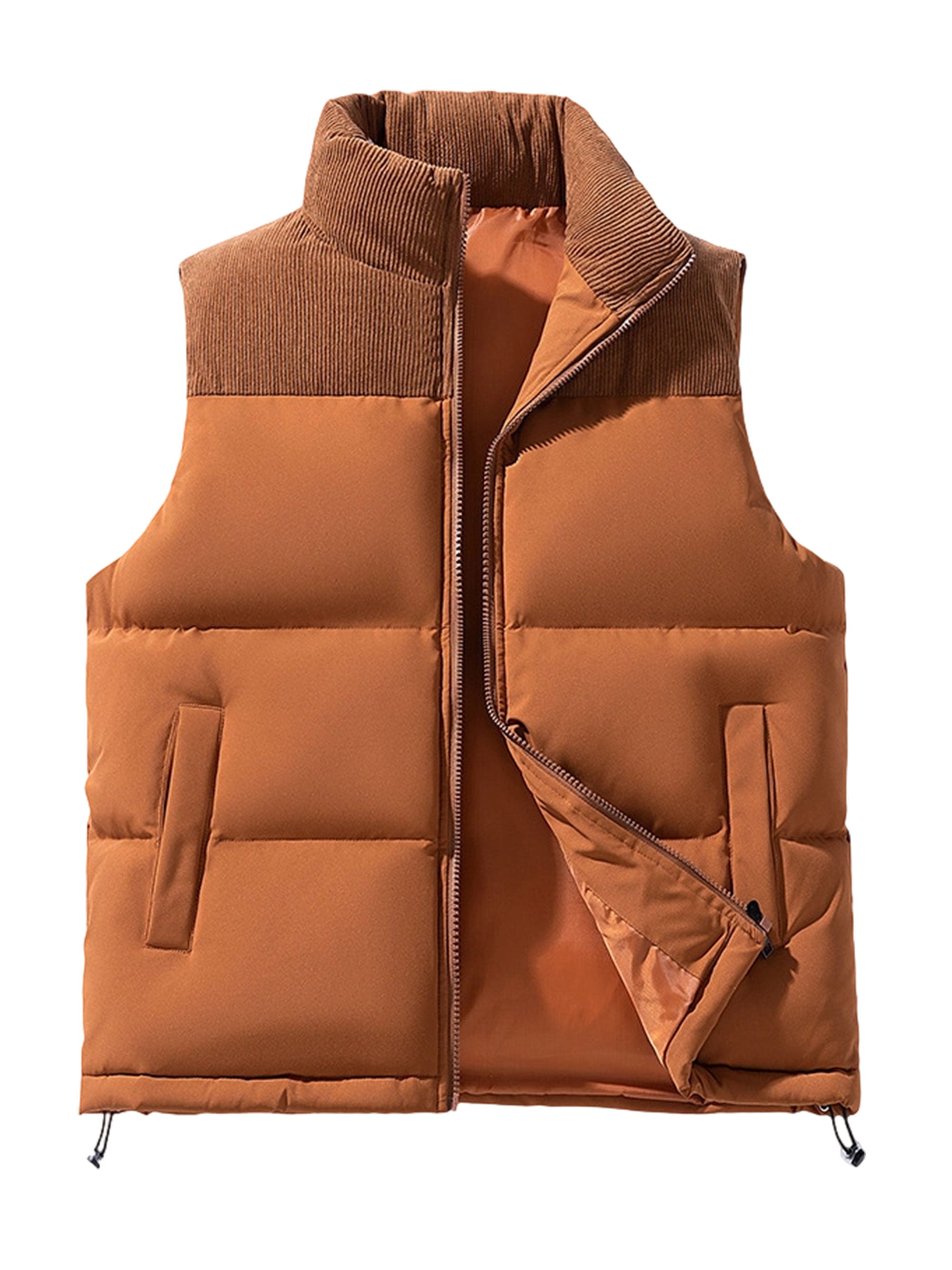 SHOWITTY Women’s Thickened Stand Collar Vest - C Warm Cotton-Padded Puffer Waistcoat for Fall & Winter, Windproof Casual Layering Outerwear