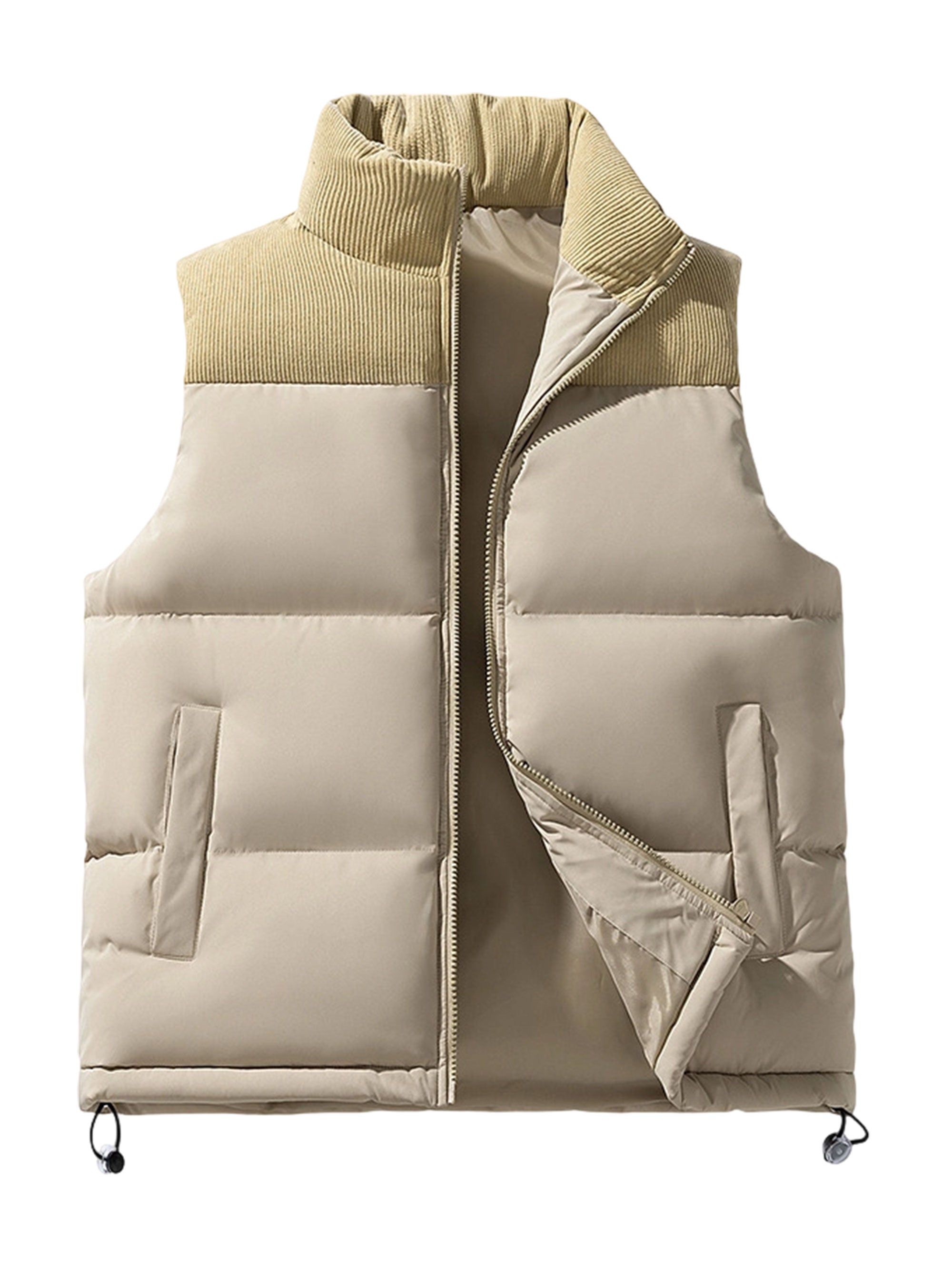 SHOWITTY Women’s Thickened Stand Collar Vest - C Warm Cotton-Padded Puffer Waistcoat for Fall & Winter, Windproof Casual Layering Outerwear