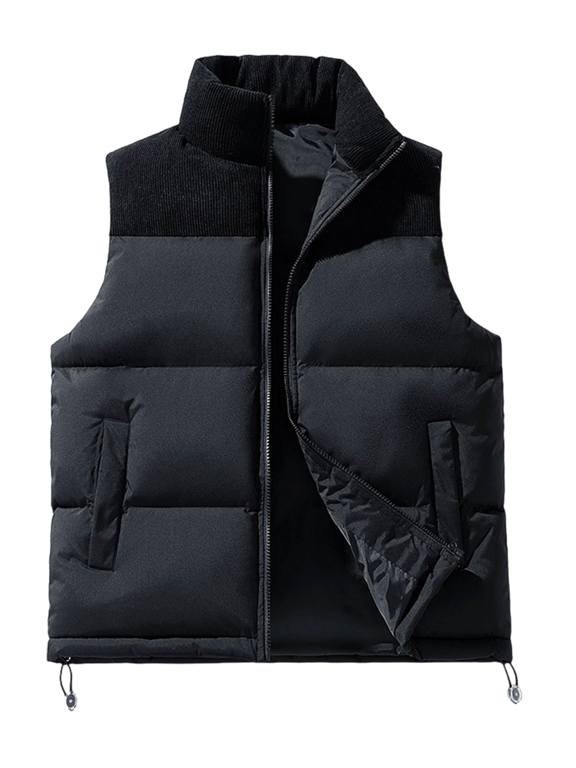 SHOWITTY Women’s Thickened Stand Collar Vest - C Warm Cotton-Padded Puffer Waistcoat for Fall & Winter, Windproof Casual Layering Outerwear