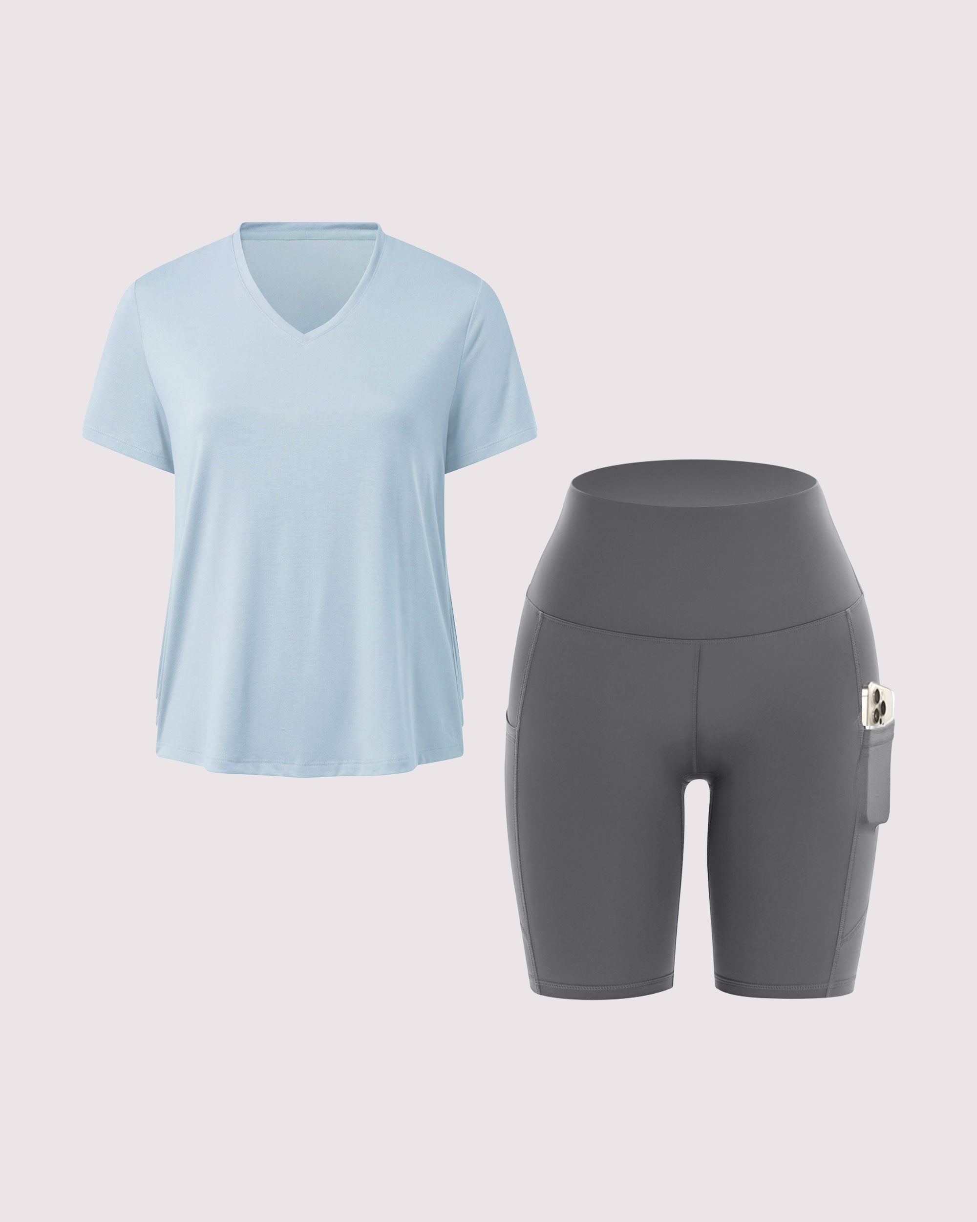 SHOWITTY Women's Summer Lounge Set - Relaxed Fit Tee and Comfy Shorts, 2-Piece Matching Set for Home, Workout, or Running Errands