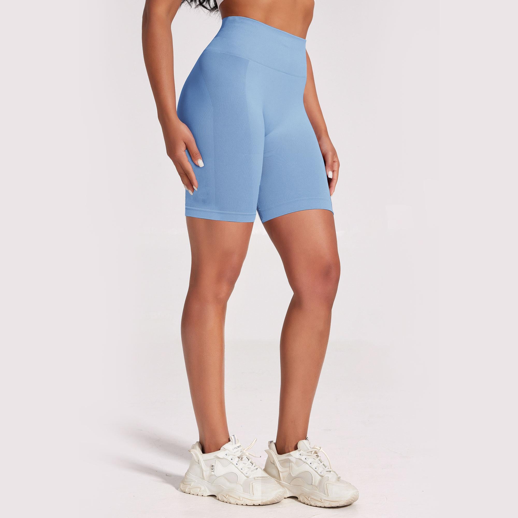 Viconow Workout Shorts for Women -8 Inch High Waist Tummy Control Bike Shorts for Gym Workout Athletic Running Yoga
