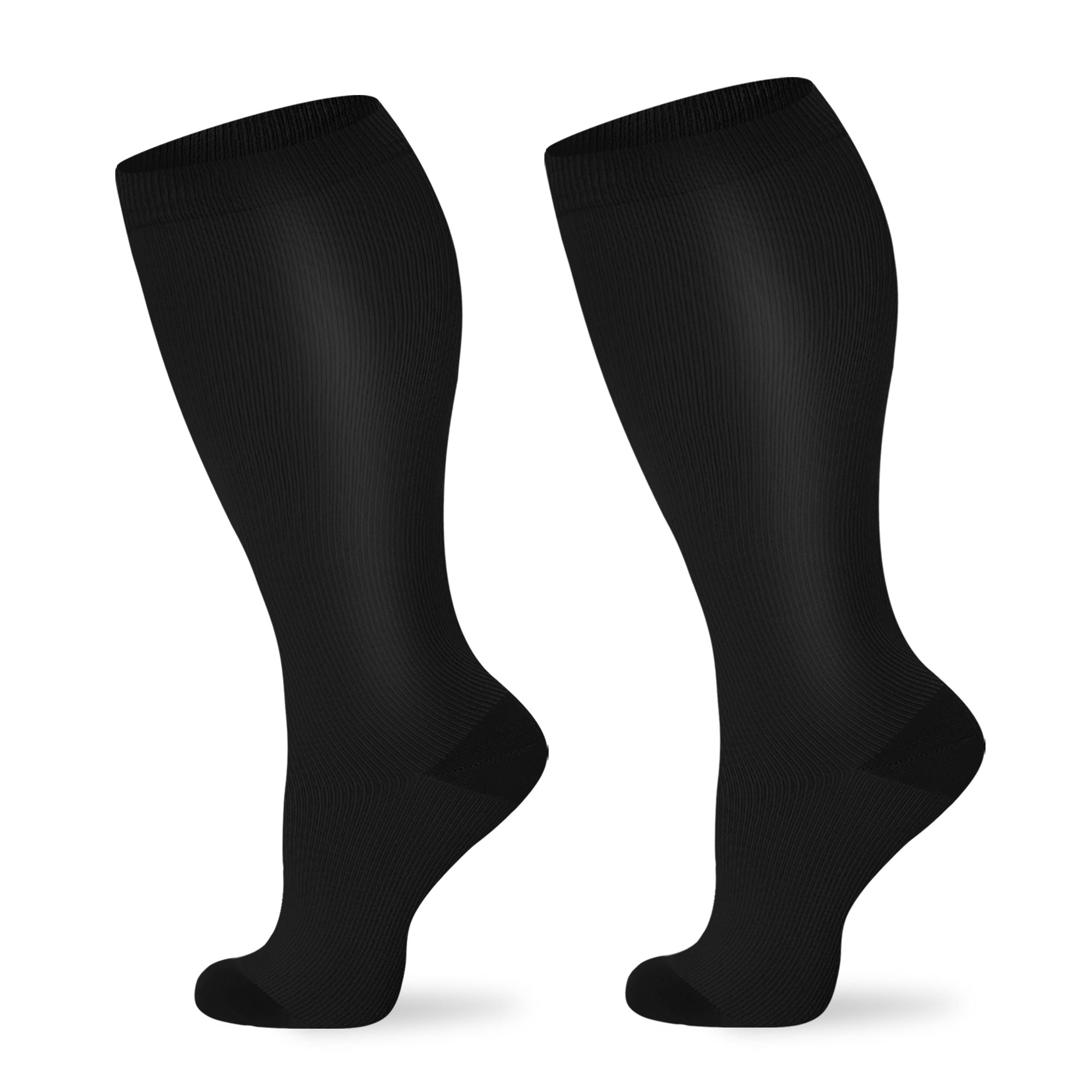 SHOWITTY 2/4 Pairs Plus Size Sports Socks for Women & Men - Knee High Stockings for Running, Hiking, Athletic, Daily & Travel