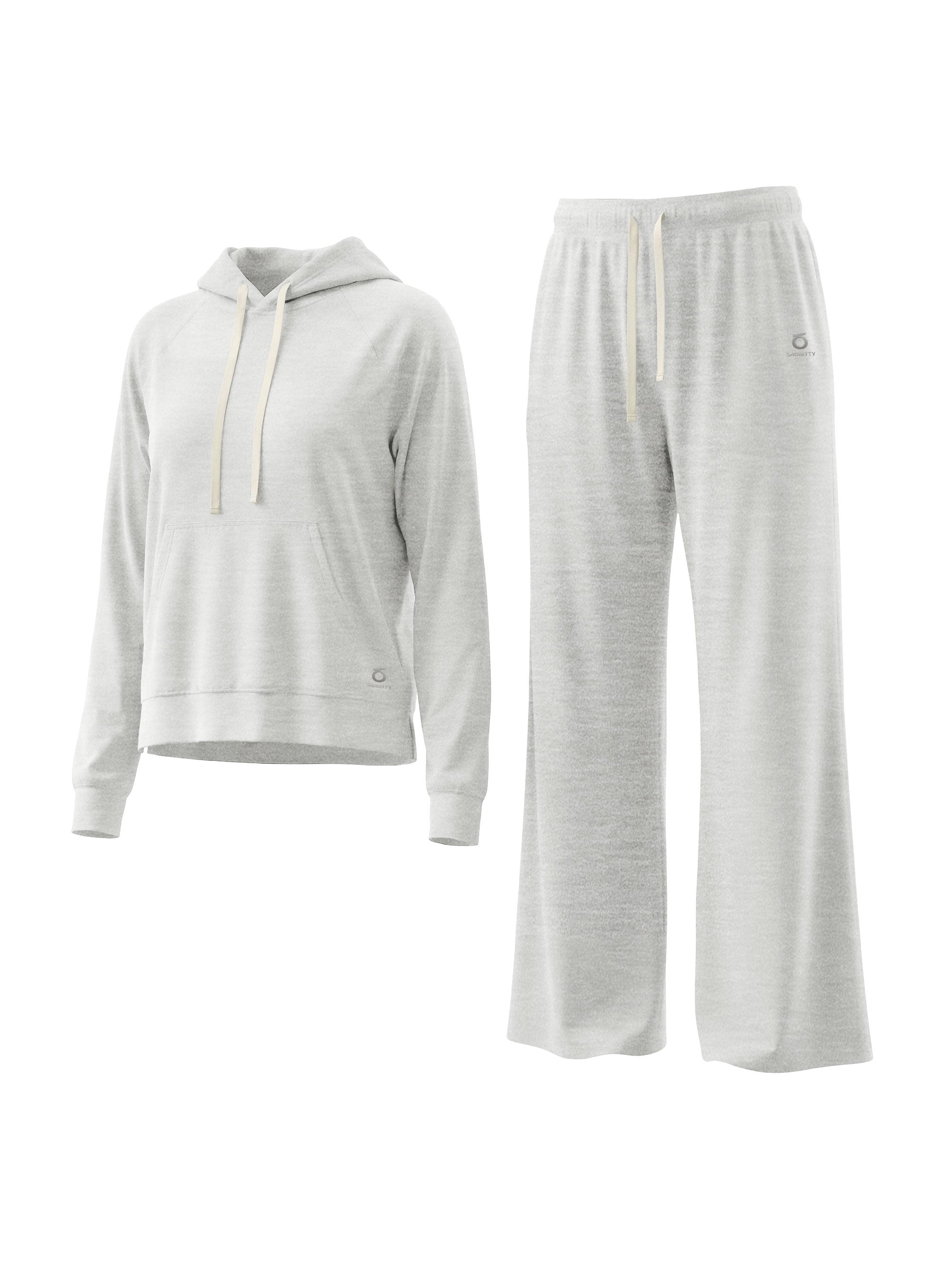Showitty Lounge Sets for Women Sweatsuits 2 Piece Outfits Hoodies and Wide Leg Pants Matching Set Airport Travel Tracksuit