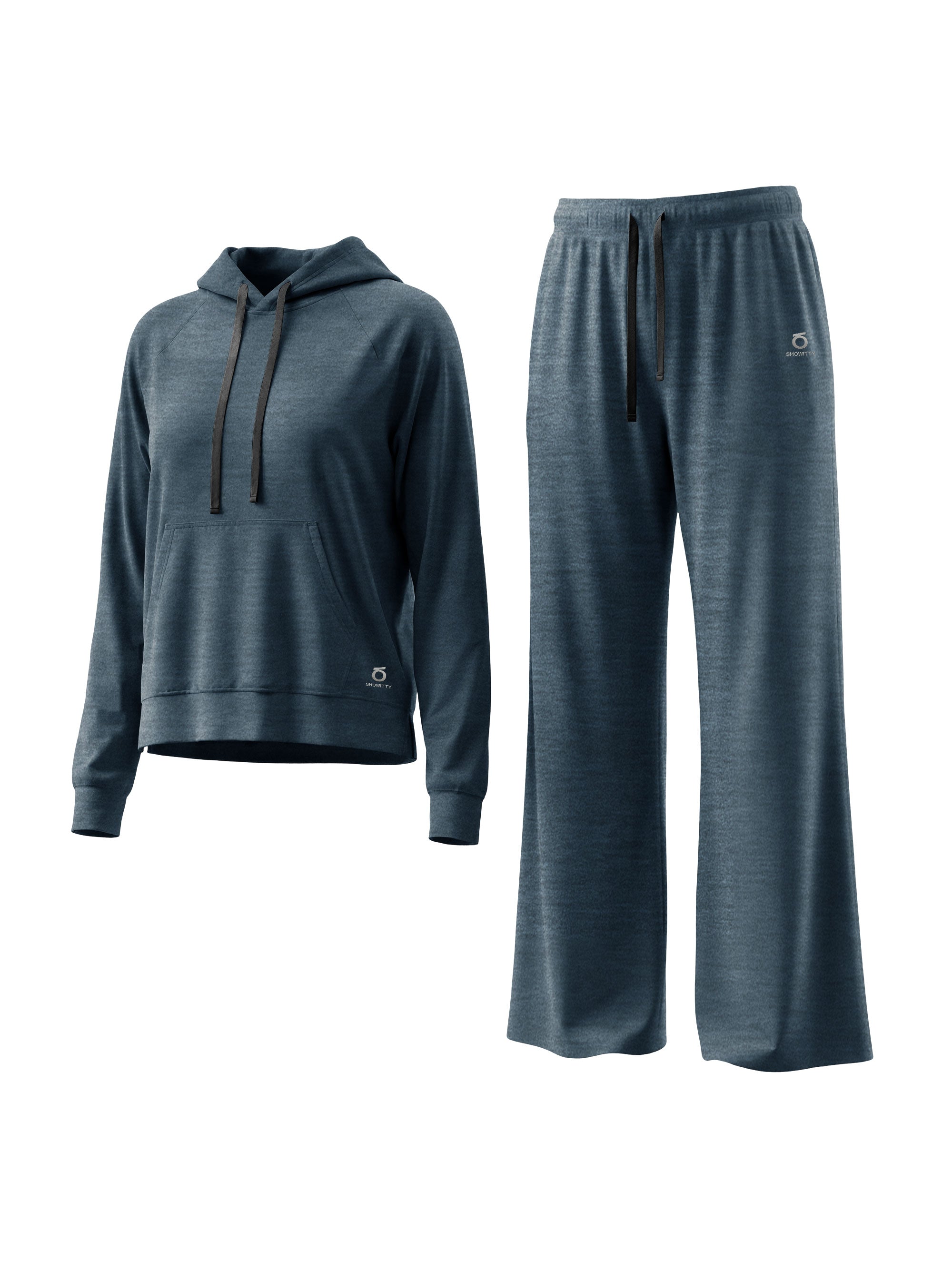 Showitty Lounge Sets for Women Sweatsuits 2 Piece Outfits Hoodies and Wide Leg Pants Matching Set Airport Travel Tracksuit