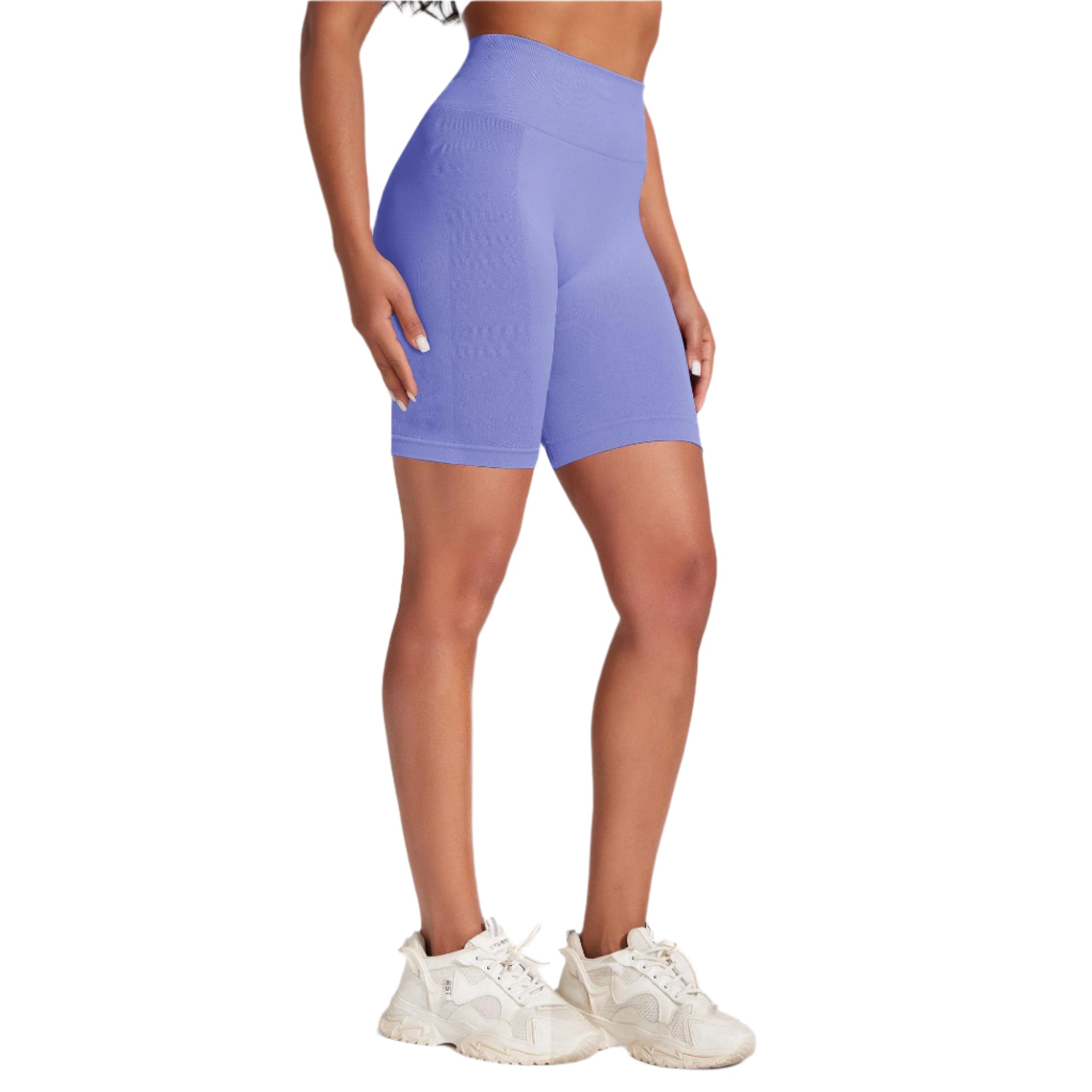 Viconow Workout Shorts for Women -8 Inch High Waist Tummy Control Bike Shorts for Gym Workout Athletic Running Yoga