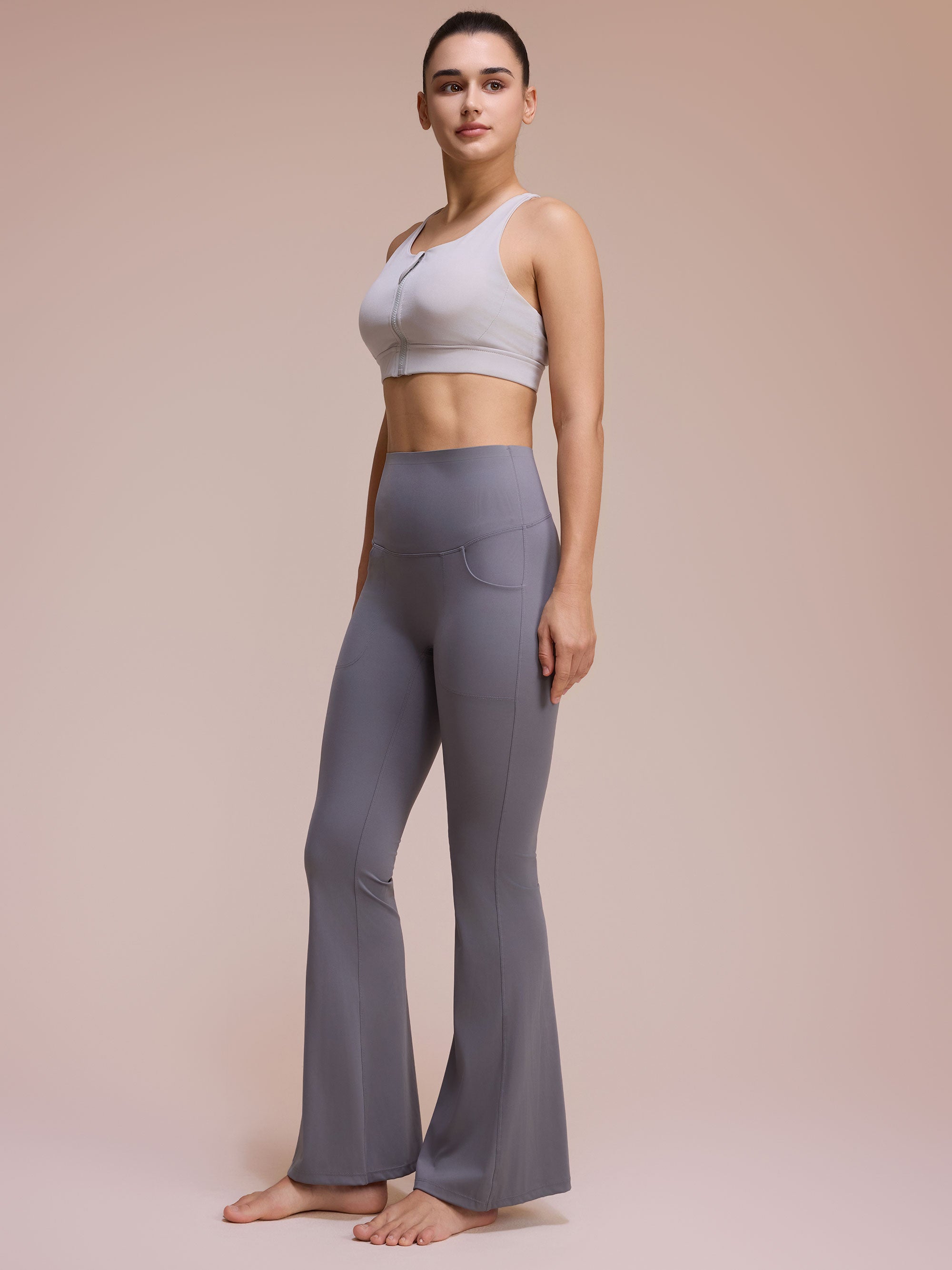 VICONOW Women’s Flare Leggings with Pockets – High Waist, Curve-Hugging Fit, Flattering Bootcut Style for Casual & Active Days