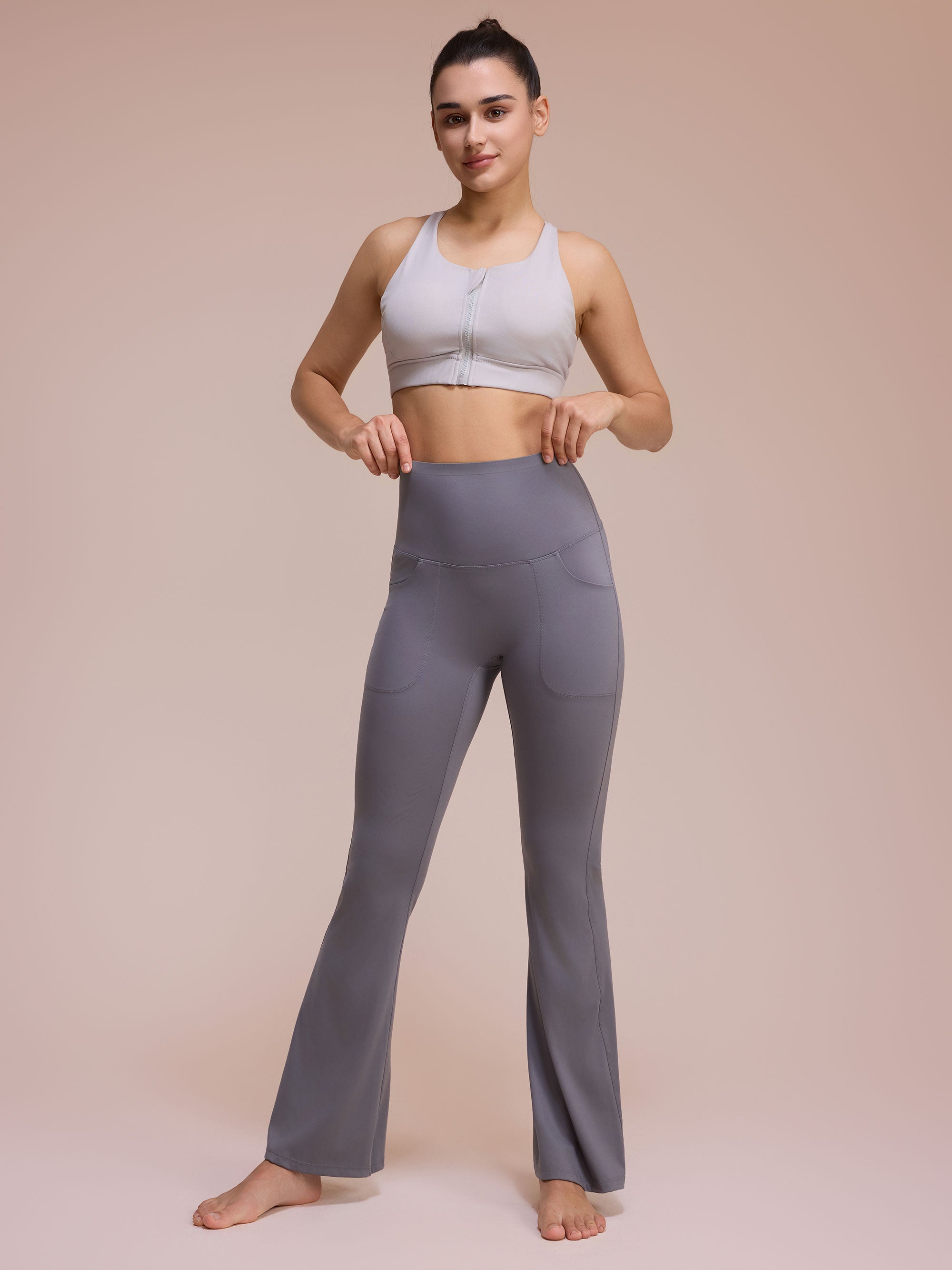 VICONOW Women’s Flare Leggings with Pockets – High Waist, Curve-Hugging Fit, Flattering Bootcut Style for Casual & Active Days