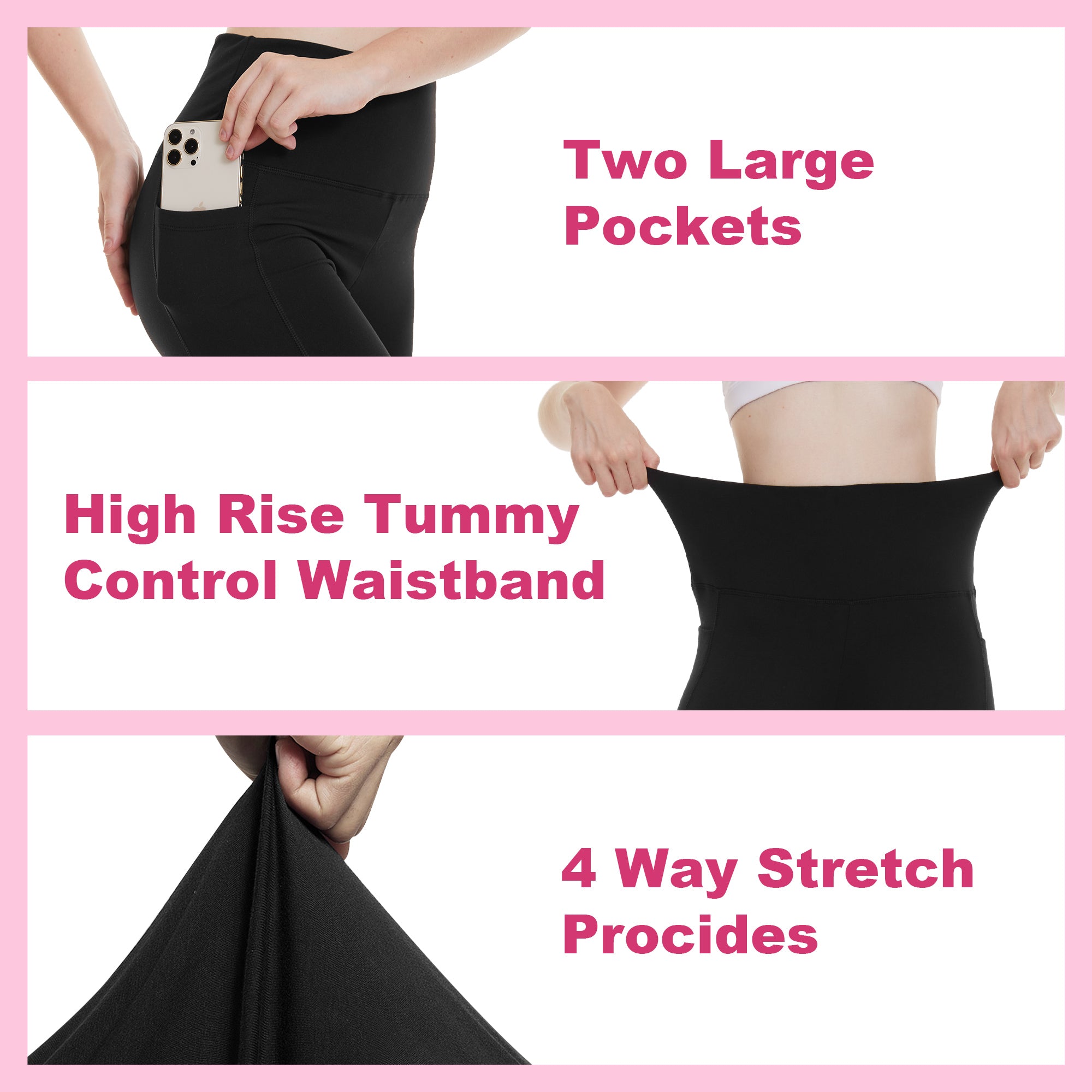 SHOWITTY 1/3 Pack Fleece Lined Leggings with Pockets for Women - Plus Size High Waist Tummy Control Soft Women's Yoga Pants for Workout Running