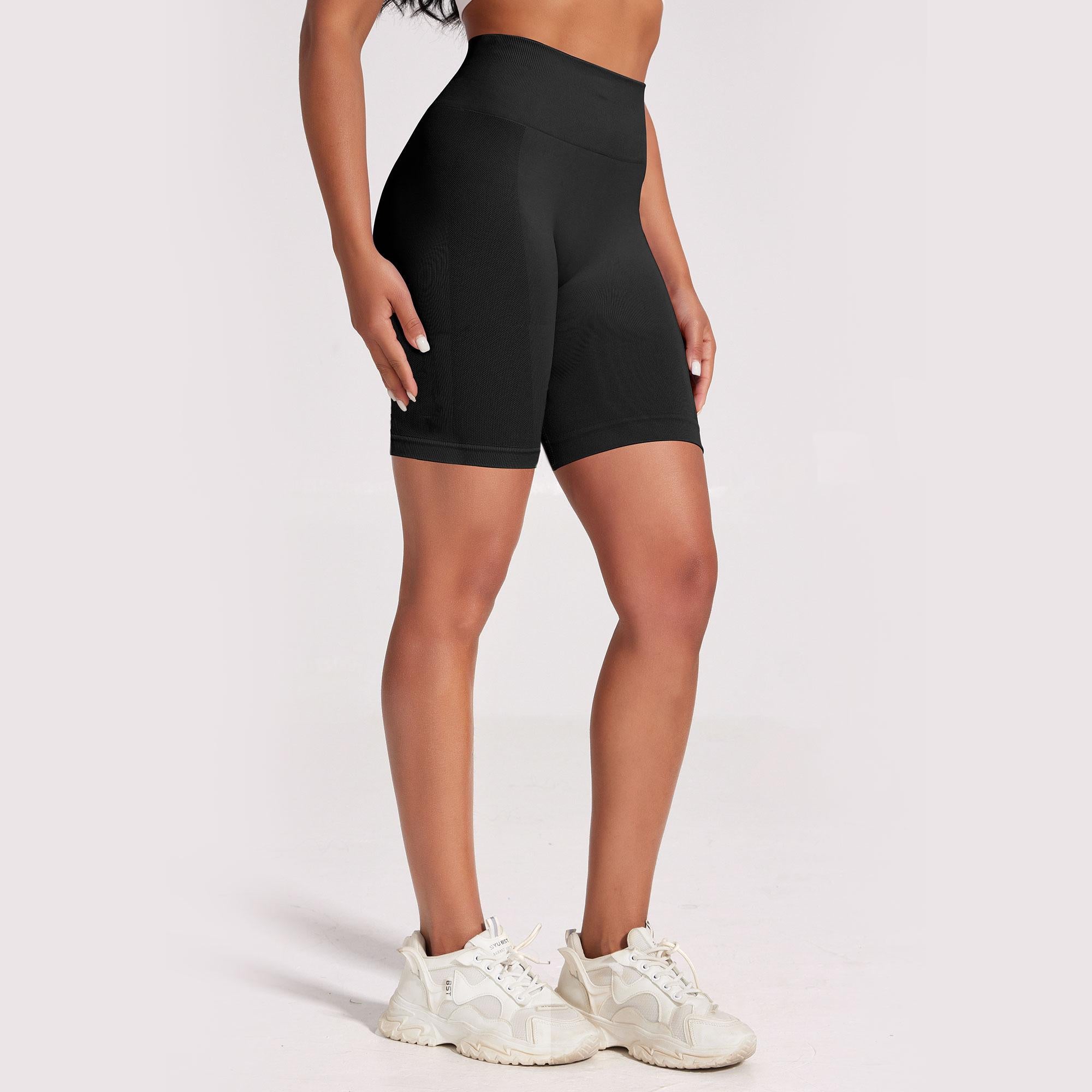 Viconow Workout Shorts for Women -8 Inch High Waist Tummy Control Bike Shorts for Gym Workout Athletic Running Yoga