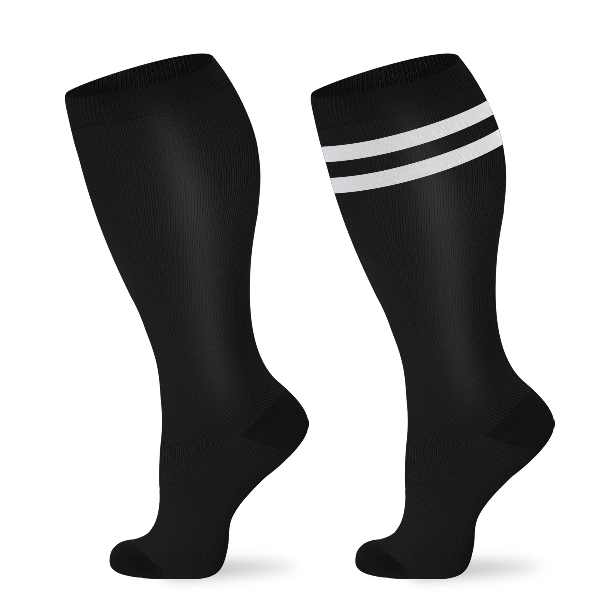 SHOWITTY 2/4 Pairs Plus Size Sports Socks for Women & Men - Knee High Stockings for Running, Hiking, Athletic, Daily & Travel