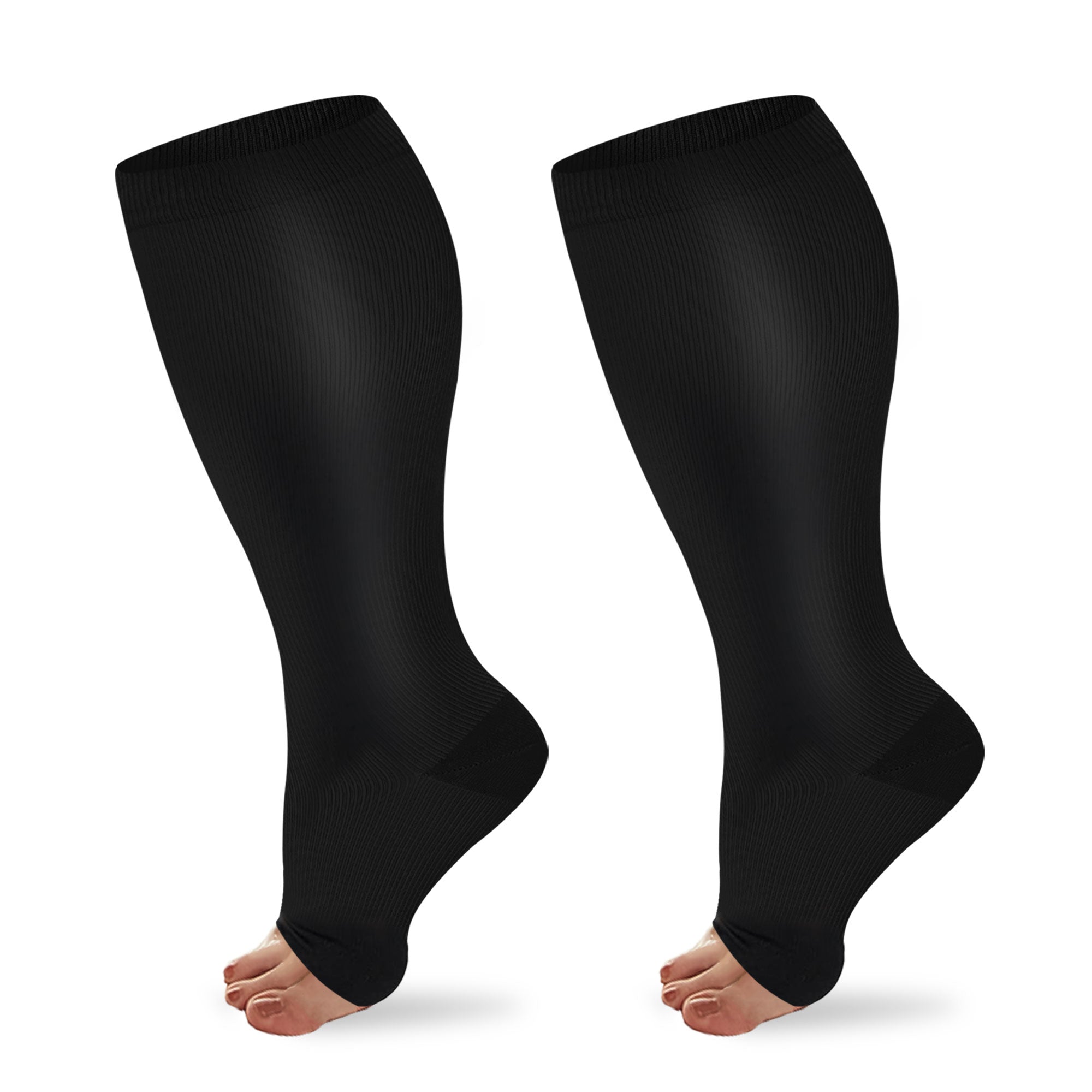 SHOWITTY 2/4 Pairs Plus Size Sports Socks for Women & Men - Knee High Stockings for Running, Hiking, Athletic, Daily & Travel