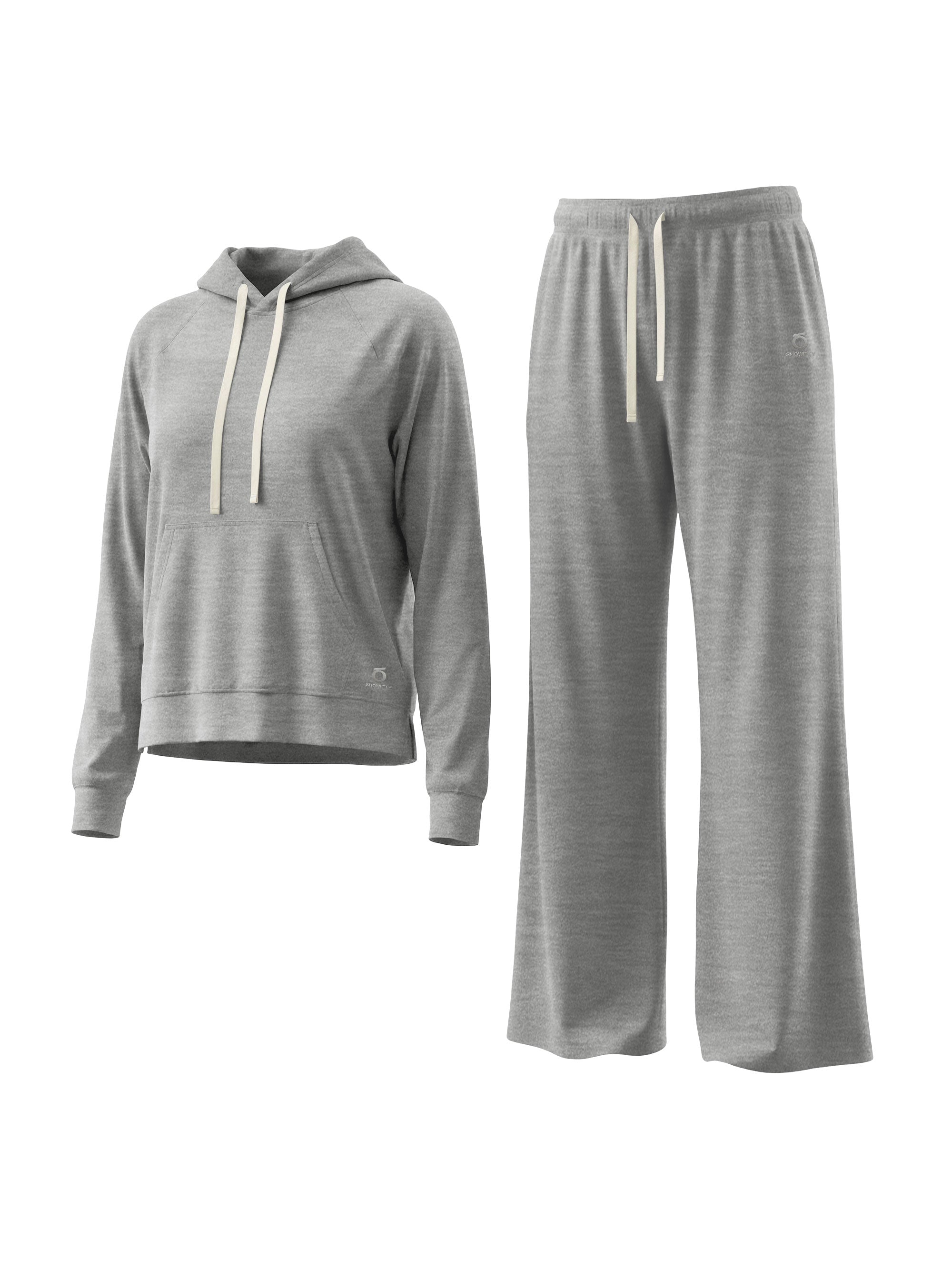 Showitty Lounge Sets for Women Sweatsuits 2 Piece Outfits Hoodies and Wide Leg Pants Matching Set Airport Travel Tracksuit
