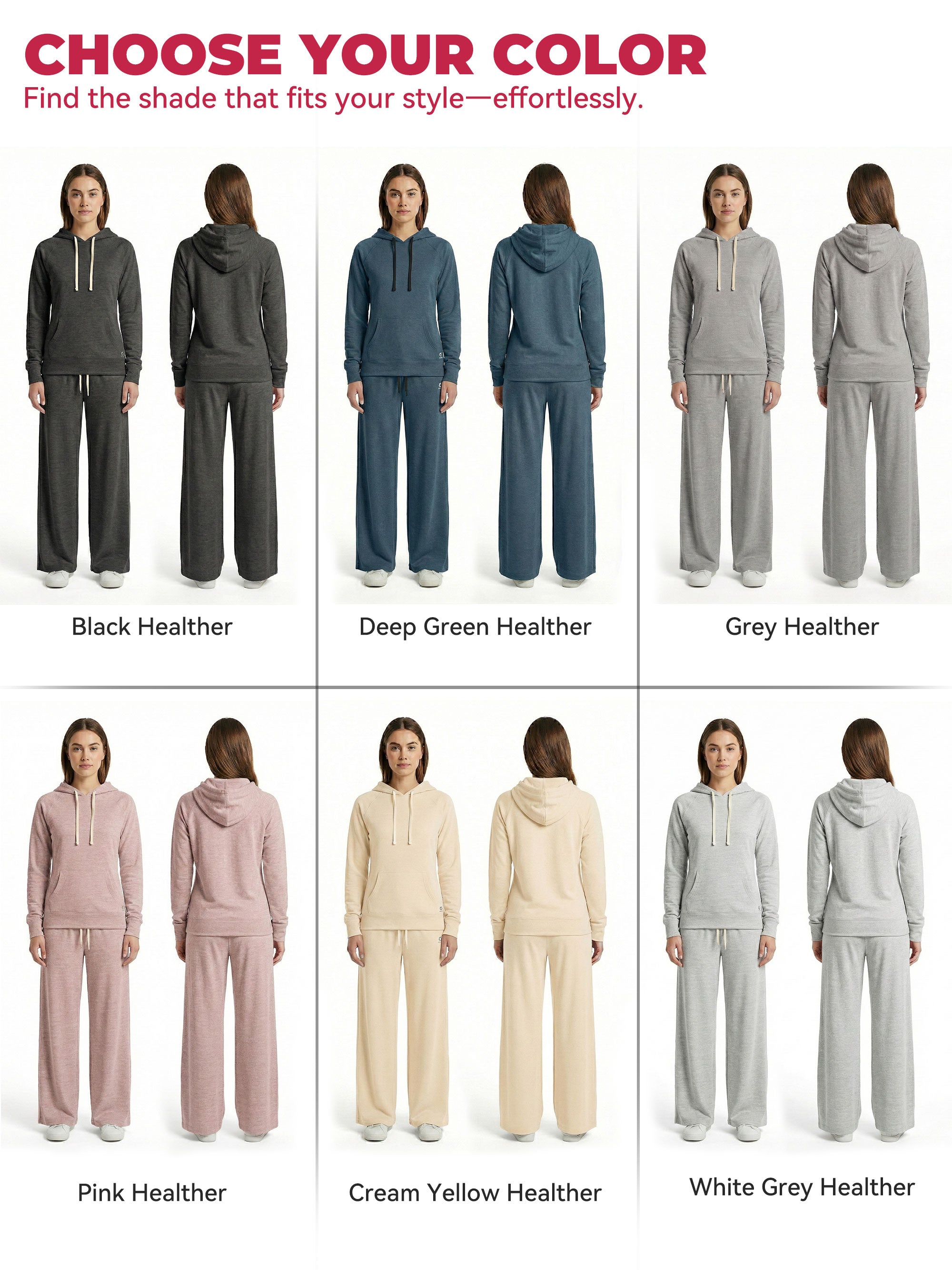 Showitty Lounge Sets for Women Sweatsuits 2 Piece Outfits Hoodies and Wide Leg Pants Matching Set Airport Travel Tracksuit