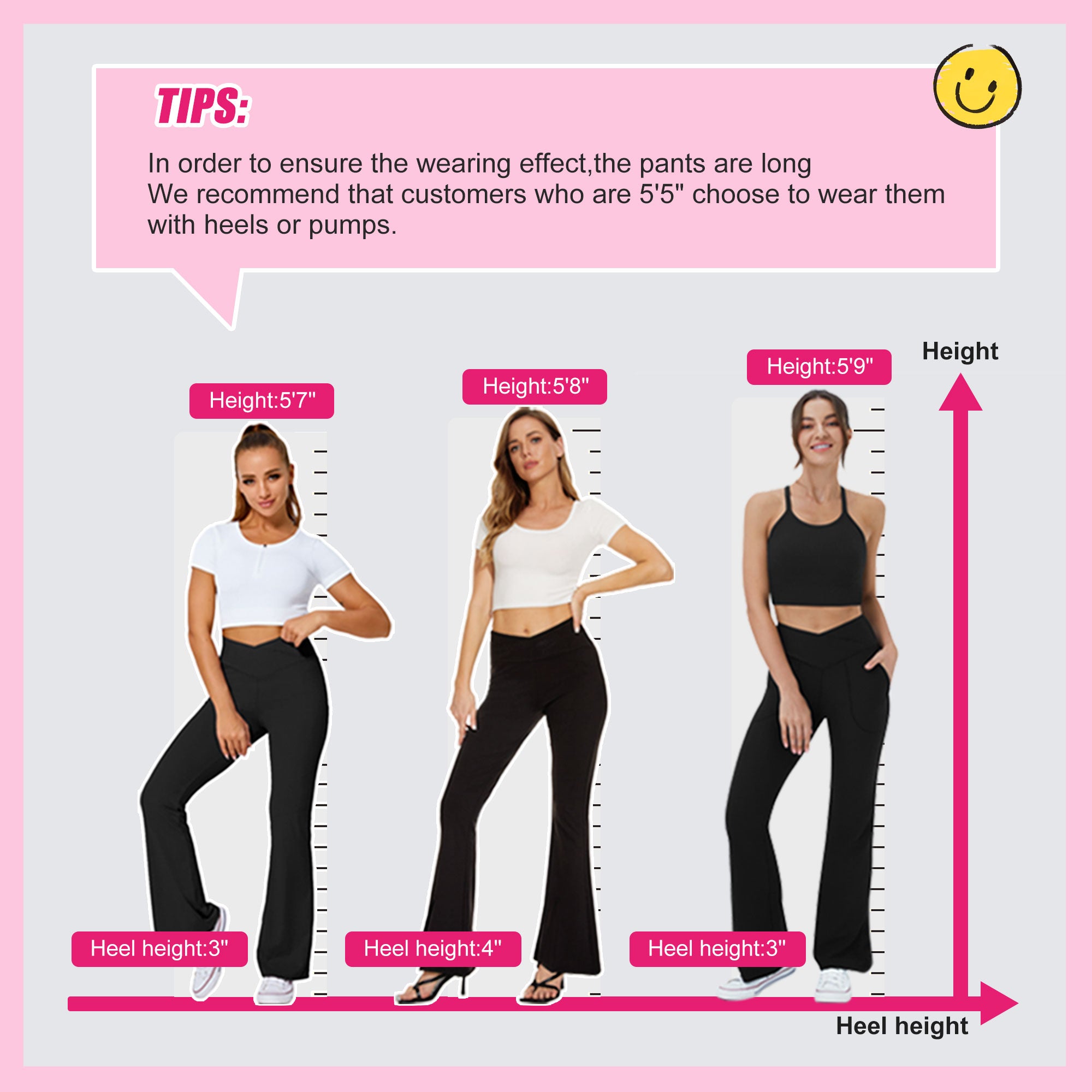SHOWITTY Flare Leggings with Pockets for Women