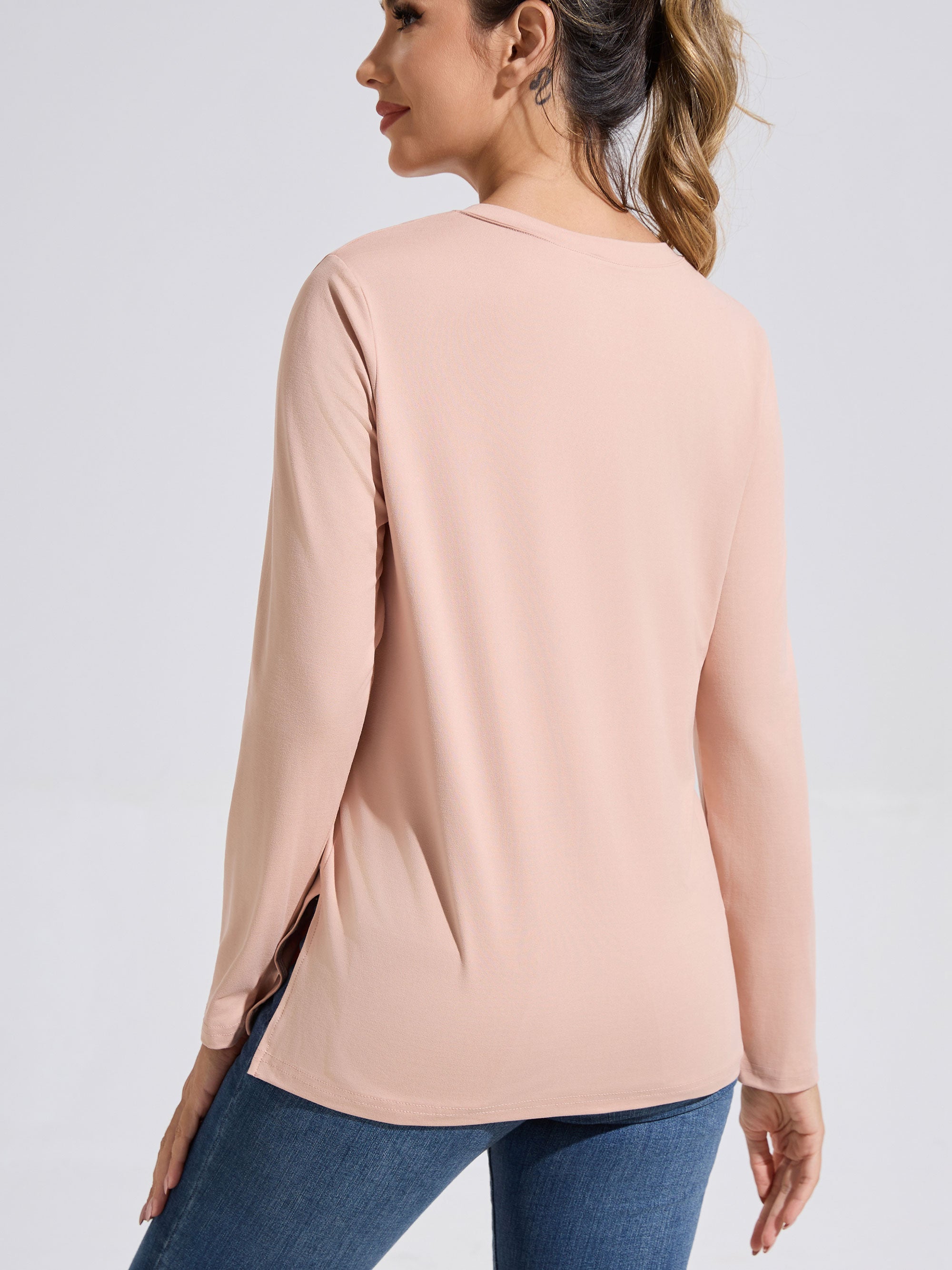SHOWITTY Plus Size Fall Essentials – 3-Pack V-Neck Loose Tees for Women, Soft & Flattering Everyday Tops