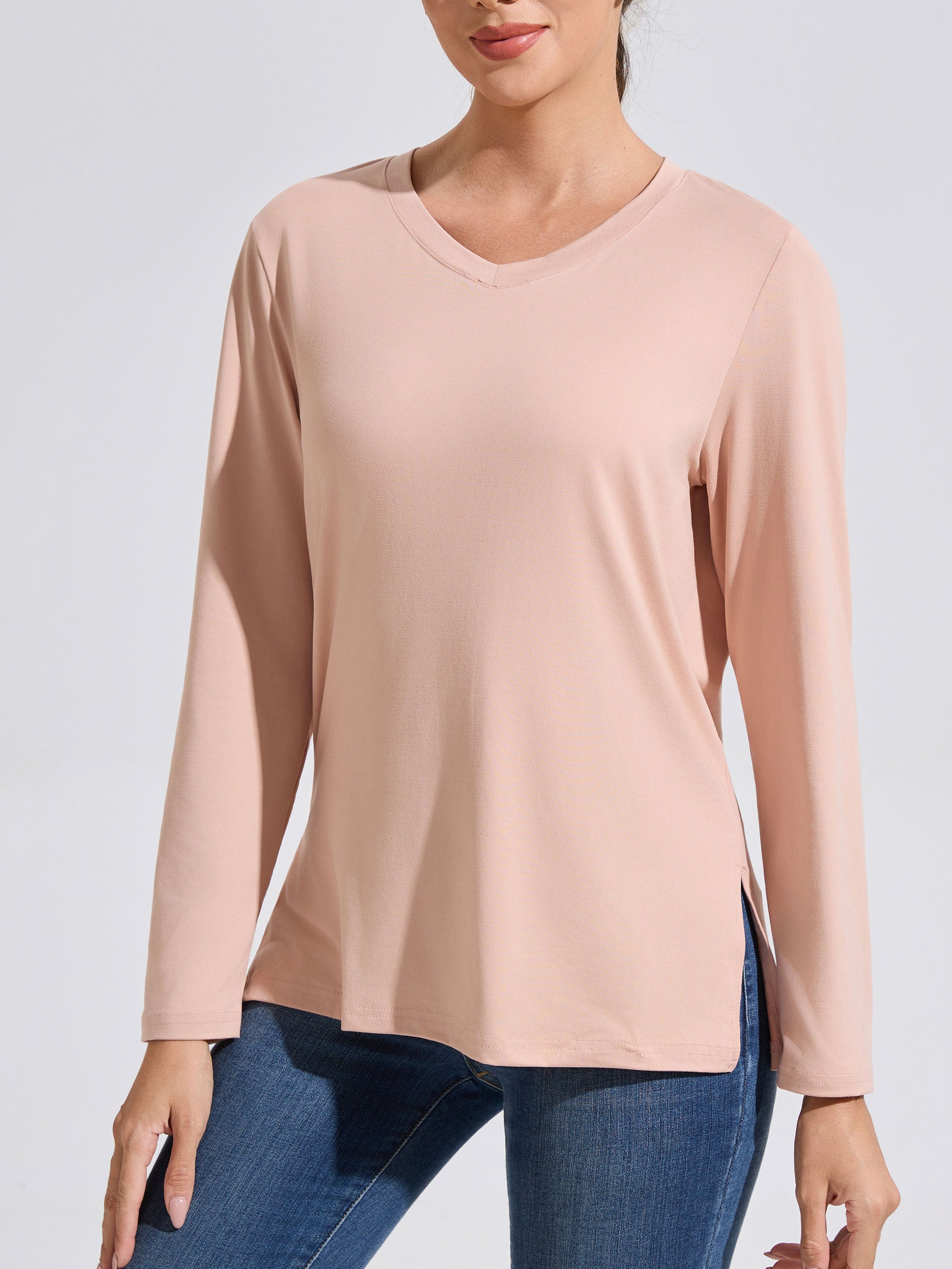 SHOWITTY Plus Size Fall Essentials – 3-Pack V-Neck Loose Tees for Women, Soft & Flattering Everyday Tops