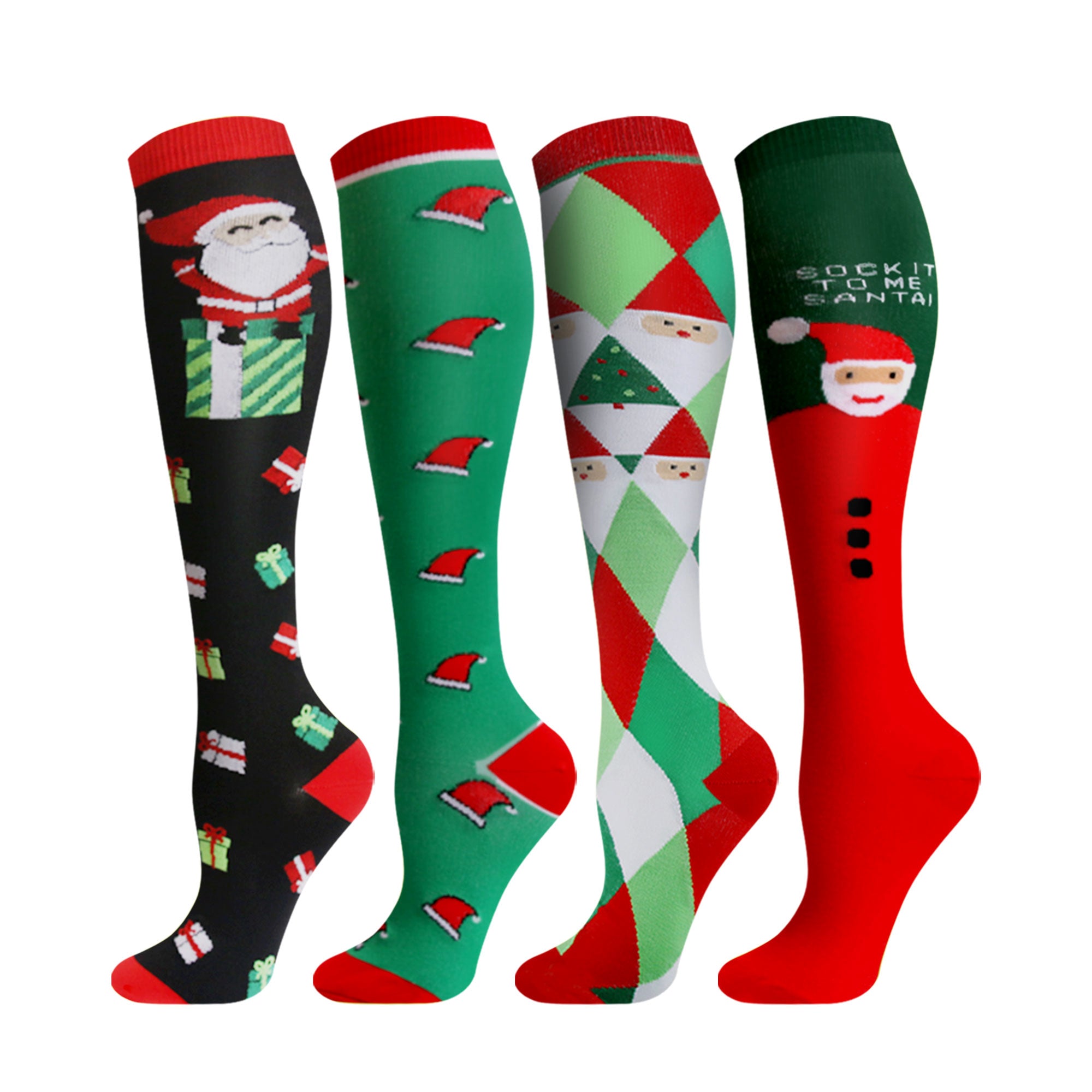 SHOWITTY 2/4 Pairs Plus Size Sports Socks for Women & Men - Knee High Stockings for Running, Hiking, Athletic, Daily & Travel