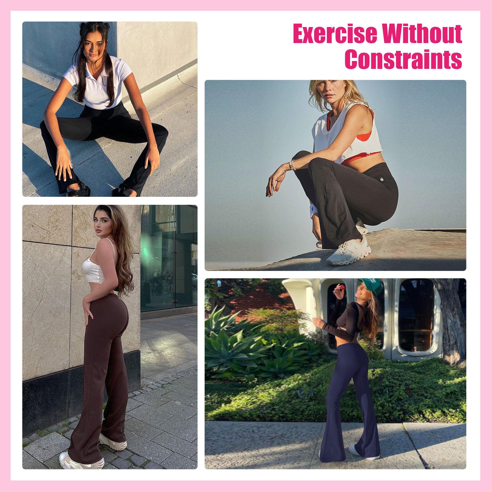 SHOWITTY Flare Leggings with Pockets for Women