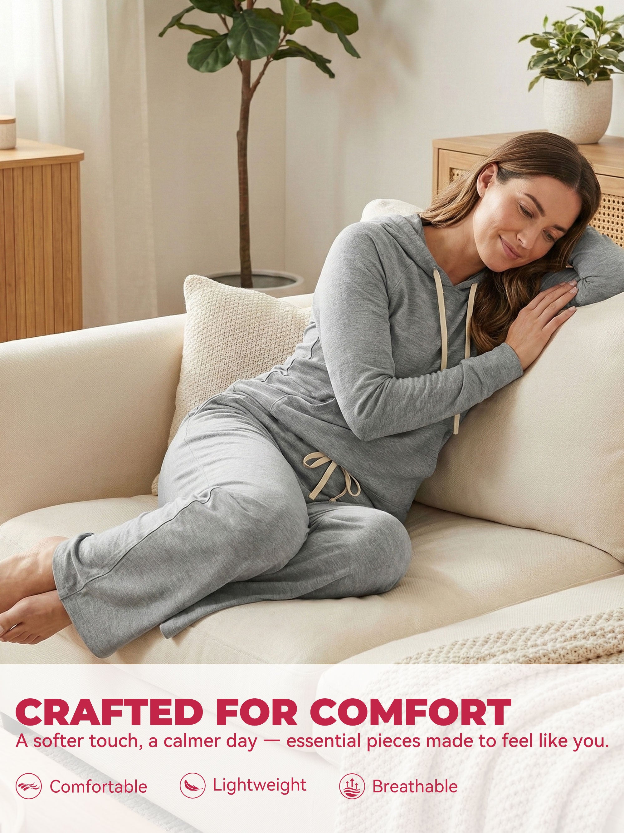 Showitty Lounge Sets for Women Sweatsuits 2 Piece Outfits Hoodies and Wide Leg Pants Matching Set Airport Travel Tracksuit
