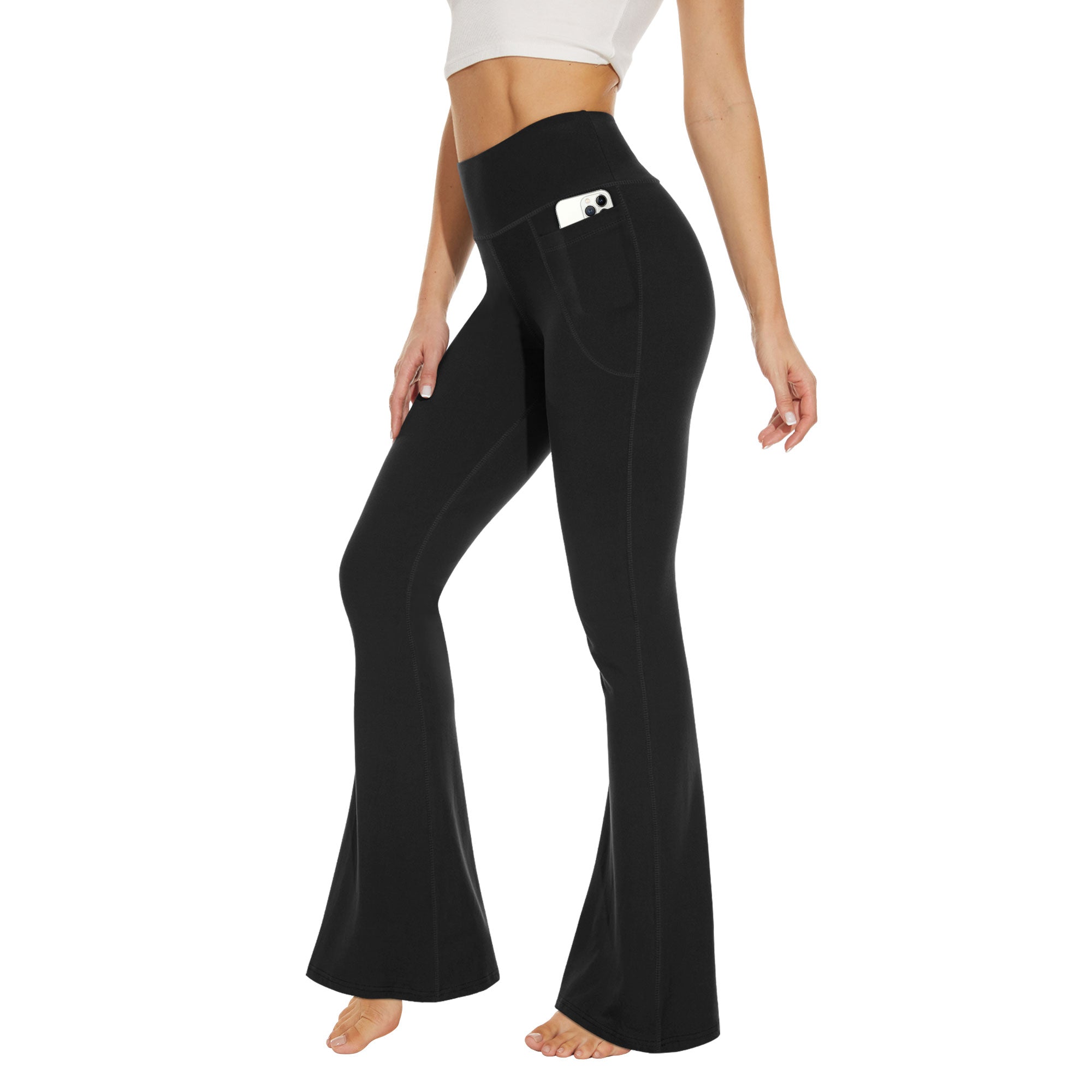 SHOWITTY Flare Leggings with Pockets for Women
