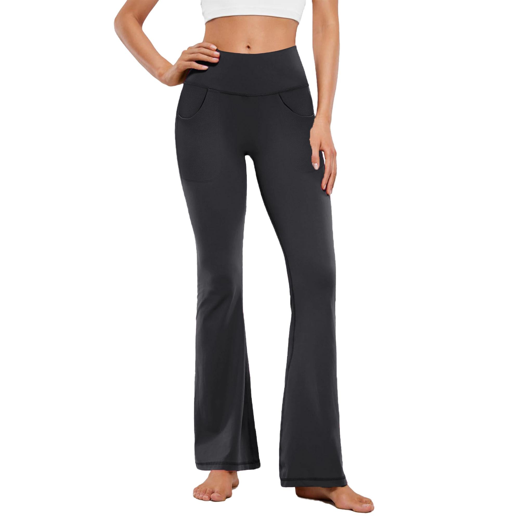 [Size up recommended] Viconow Flare Leggings for Women with Pockets - High Waist Bike Pants for Gym Workout Athletic Running Yoga