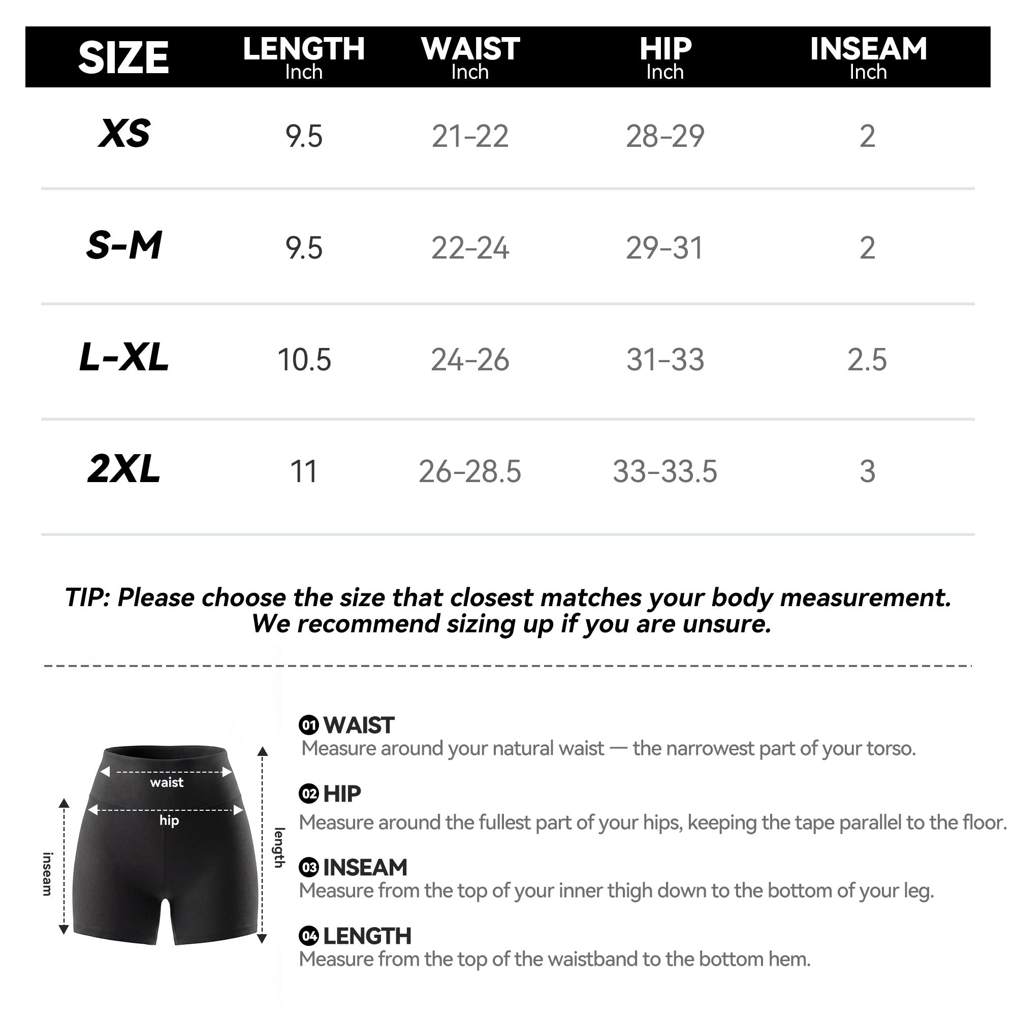 Showitty Women's Booty Yoga Shorts - 2" High Waisted Black Spandex Biker Shorts for Workout Dance Volleyball