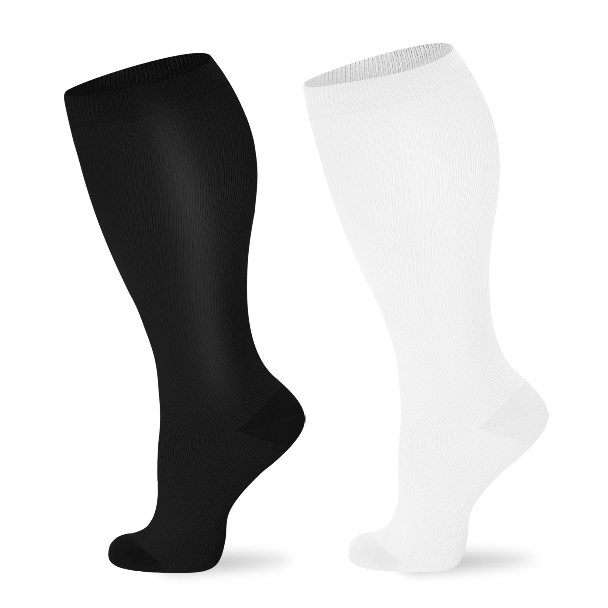 SHOWITTY 2/4 Pairs Plus Size Sports Socks for Women & Men - Knee High Stockings for Running, Hiking, Athletic, Daily & Travel