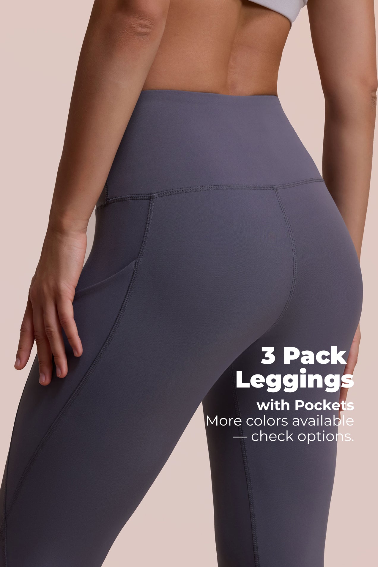 SHOWITTY 3 Pack Leggings for Women with Pockets - Plus Size High Waist Women's Workout Running Yoga Pants