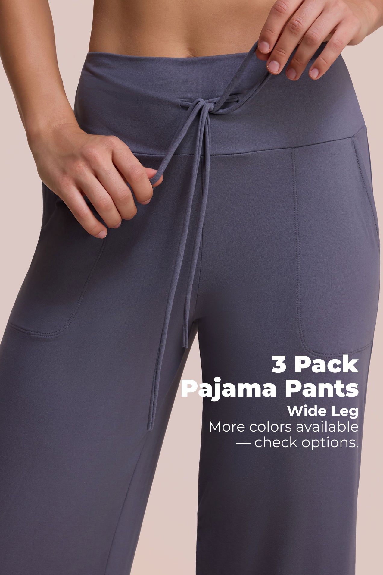 SHOWITTY 3 Pack Plus Size Women's Pajama Pants, Soft Comfy Casual Yoga Wide Leg Pants Loungewear Lady Pjs Comfort Basic Homewear Pajama Set