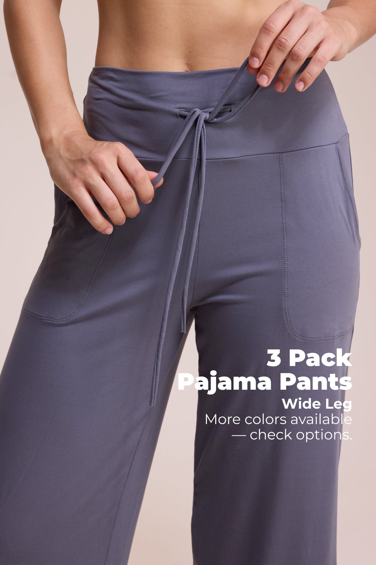 SHOWITTY 3 Pack Plus Size Women's Pajama Pants, Soft Comfy Casual Yoga Wide Leg Pants Loungewear Lady Pjs Comfort Basic Homewear Pajama Set