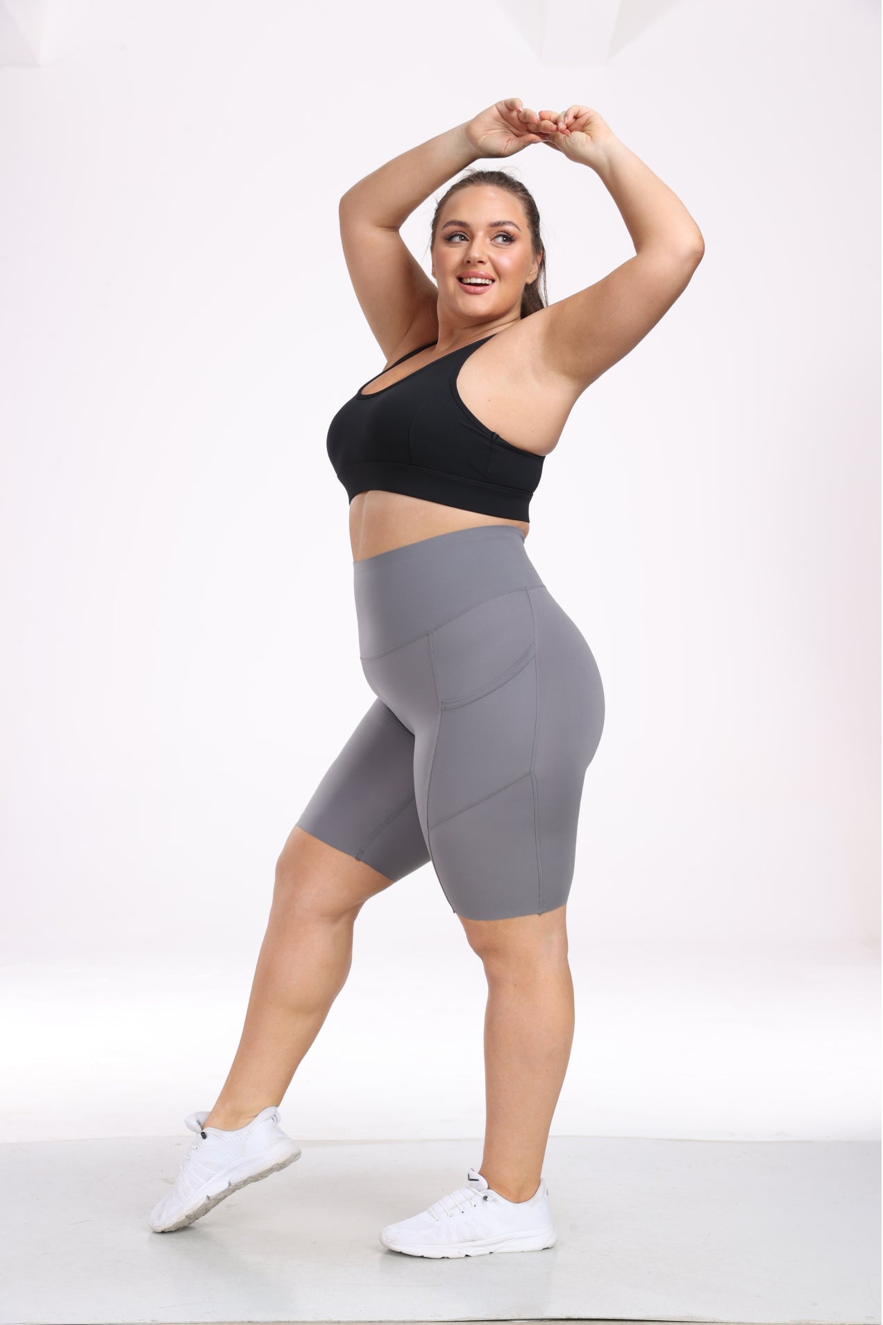 VICONOW Sculpting High-Waist Biker Shorts for Women – Powerful Tummy Control, Side Pockets, Perfect for Gym & Training