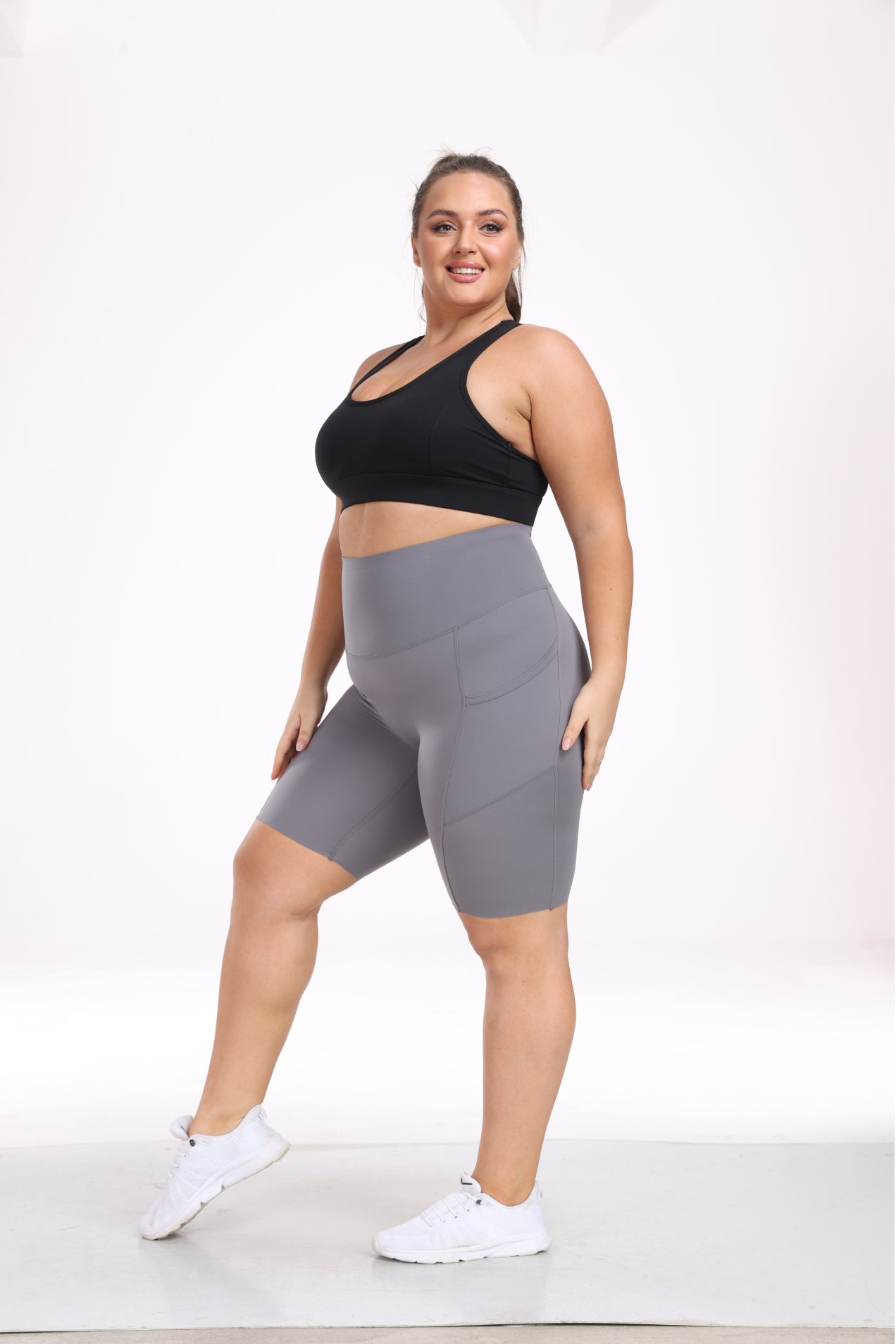 VICONOW Sculpting High-Waist Biker Shorts for Women – Powerful Tummy Control, Side Pockets, Perfect for Gym & Training