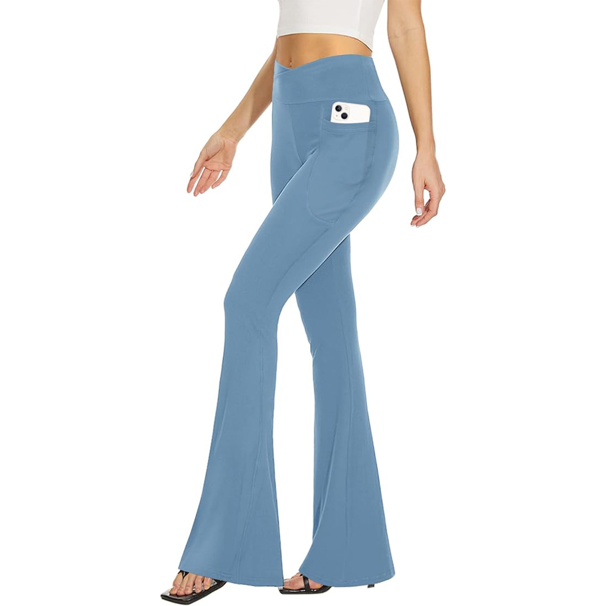 SHOWITTY Flare Leggings with Pockets for Women