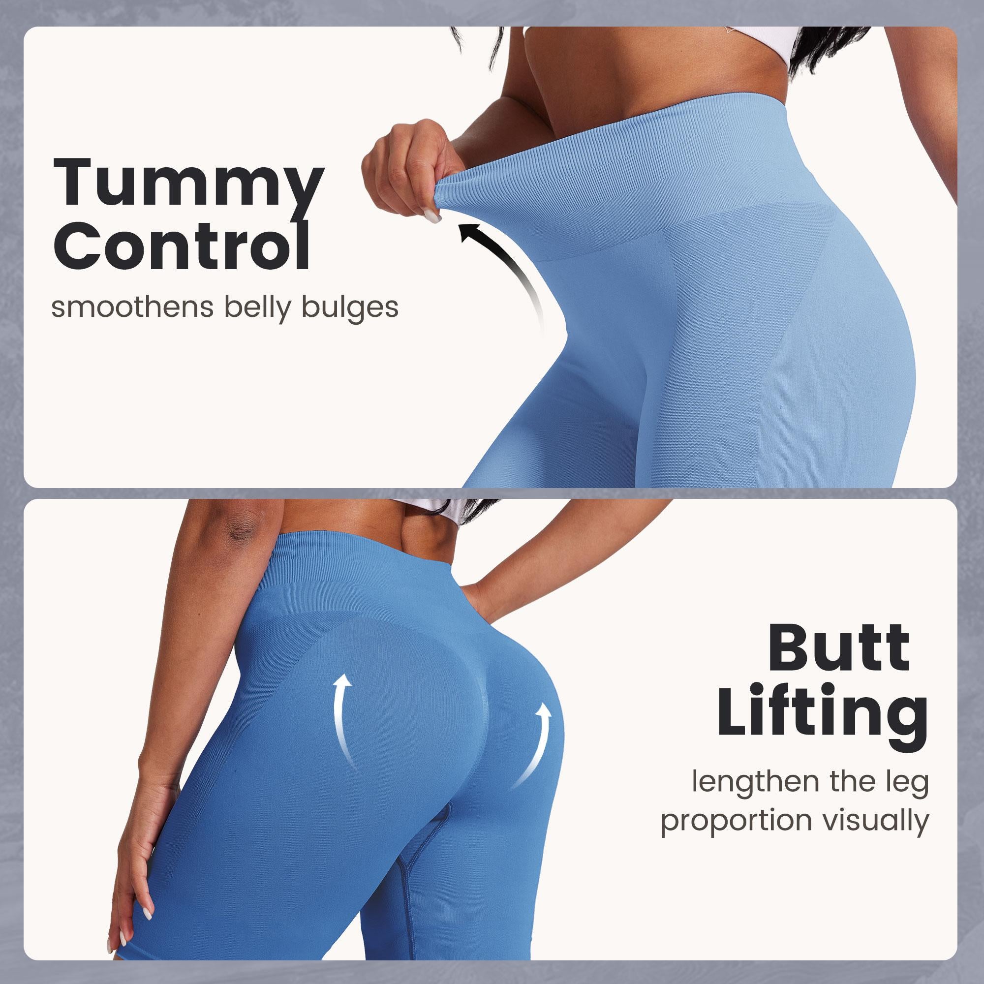 Viconow Workout Shorts for Women -8 Inch High Waist Tummy Control Bike Shorts for Gym Workout Athletic Running Yoga