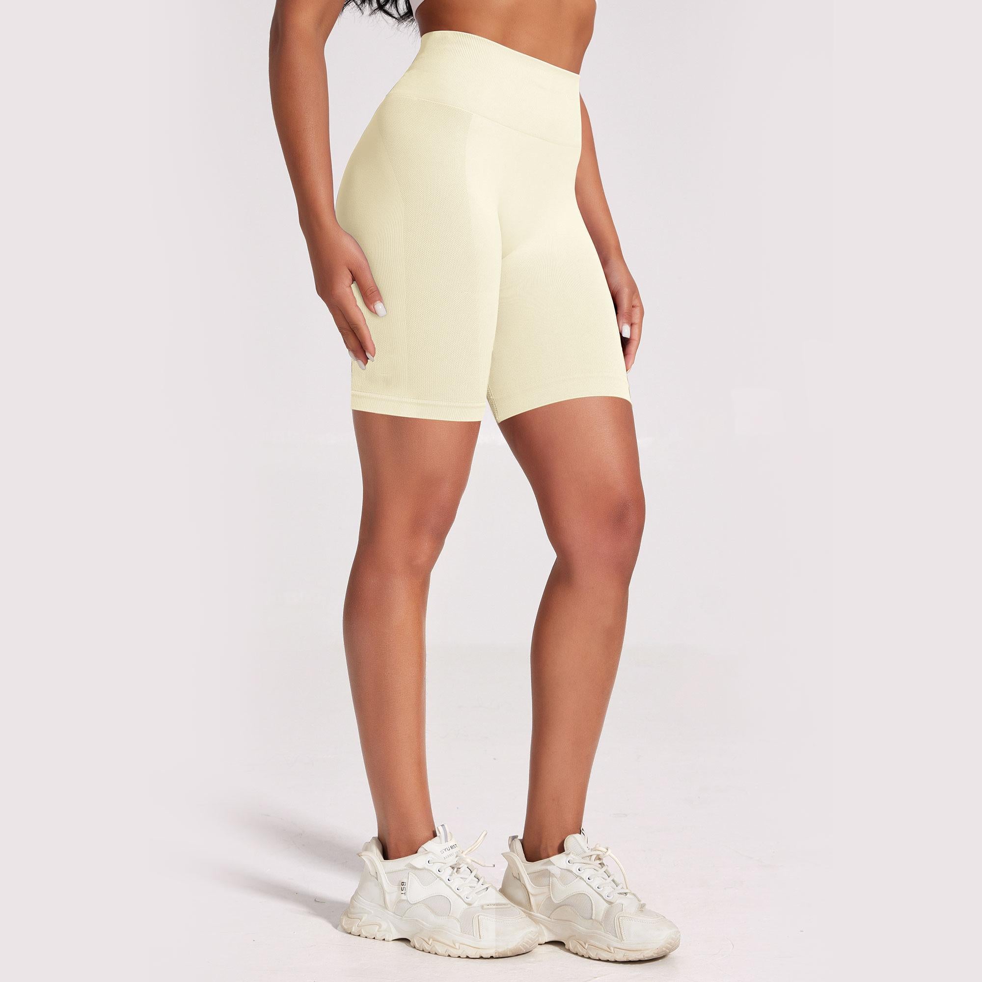 Viconow Workout Shorts for Women -8 Inch High Waist Tummy Control Bike Shorts for Gym Workout Athletic Running Yoga