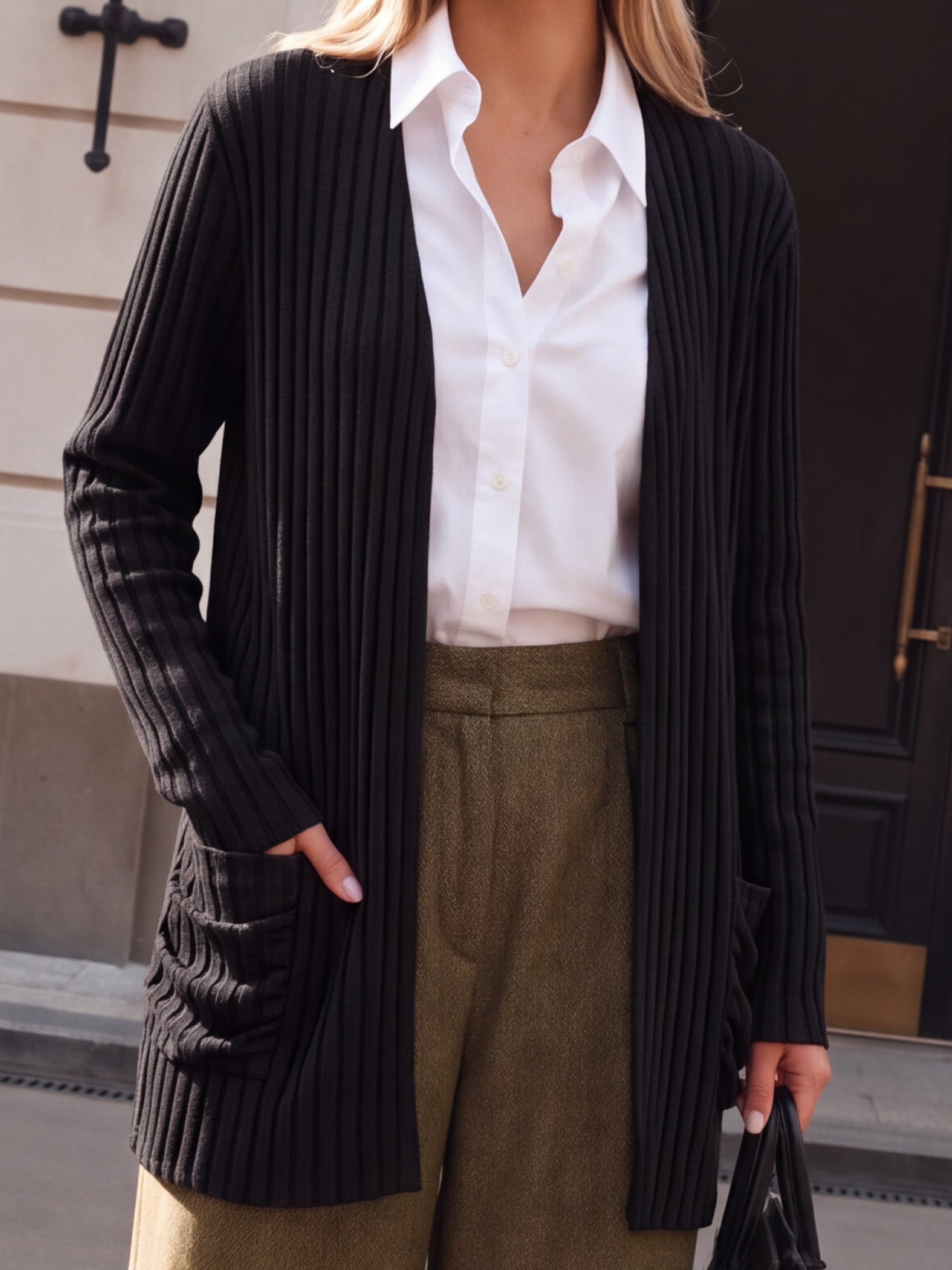 【Soft Layers】SHOWITTY Womens Long Open Front Cardigan Soft Knit Lightweight Sweater Cardigan with Pockets Casual Layering Outerwear