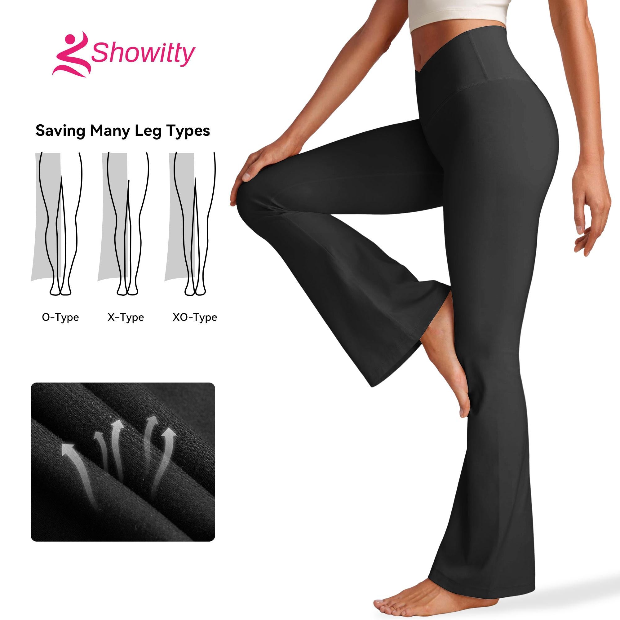 SHOWITTY Flare Leggings with Pockets for Women